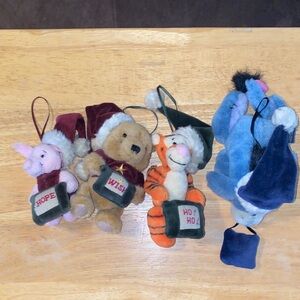 Vintage Boyds Bears Holiday Stuffed Animals Set - Brown, Orange, Blue, Pink